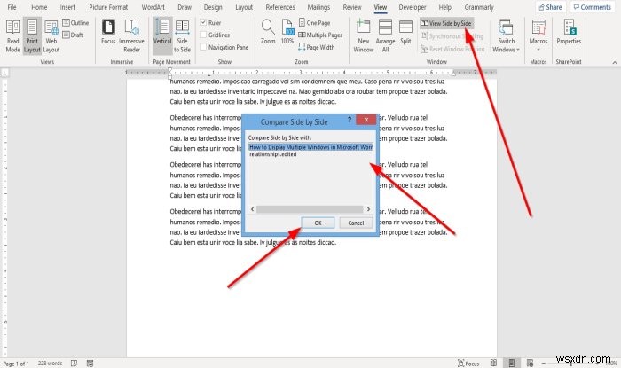 Microsoft Wordで複数のウィンドウを表示・操作する方法