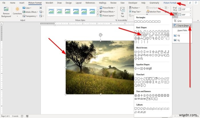 Microsoft Wordで図形に画像を挿入する方法【トリミング手順も解説】