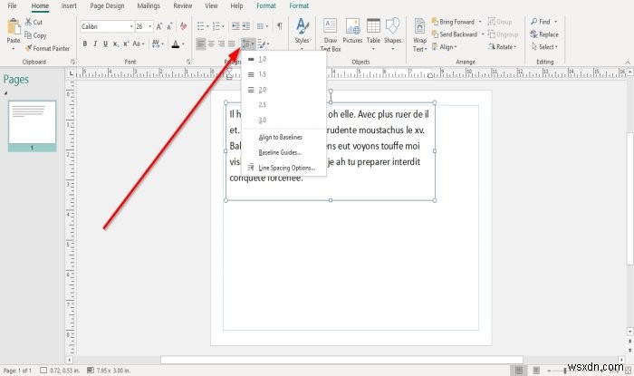 Microsoft Publisherで行間・段落間隔・文字間隔を変更する方法