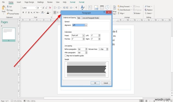 Microsoft Publisherで行間・段落間隔・文字間隔を変更する方法