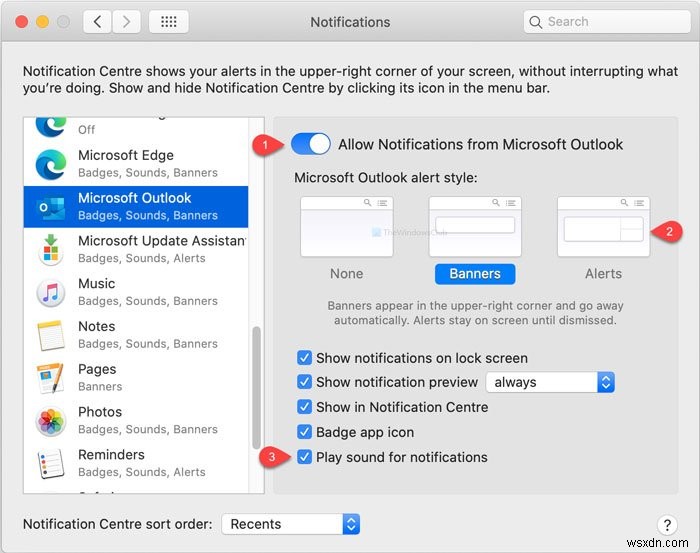 MacでOutlookの通知が表示されないときの対処法6選