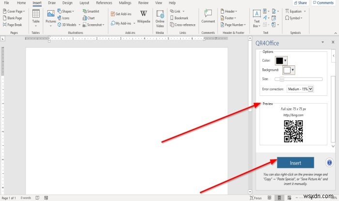 Microsoft WordでQRコードを作成する方法|QR4Officeアドインの使い方を解説