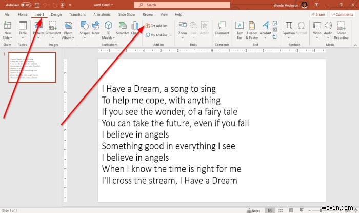 Microsoft PowerPointでワードクラウド(Word Cloud)を作成する方法|アドインを使った手順を解説