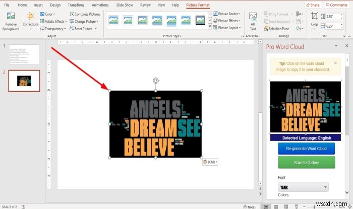 Microsoft PowerPointでワードクラウド(Word Cloud)を作成する方法|アドインを使った手順を解説