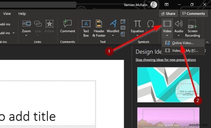 YouTube動画をMicrosoft PowerPointプレゼンテーションに追加・埋め込む方法