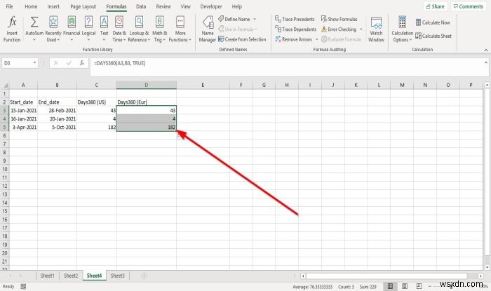 Microsoft ExcelでDAYS・DAYS360関数を使う方法|2つの日付の差を簡単に求める