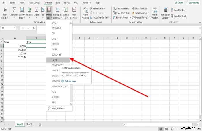Microsoft ExcelのHOUR・MINUTE・SECOND関数の使い方を徹底解説