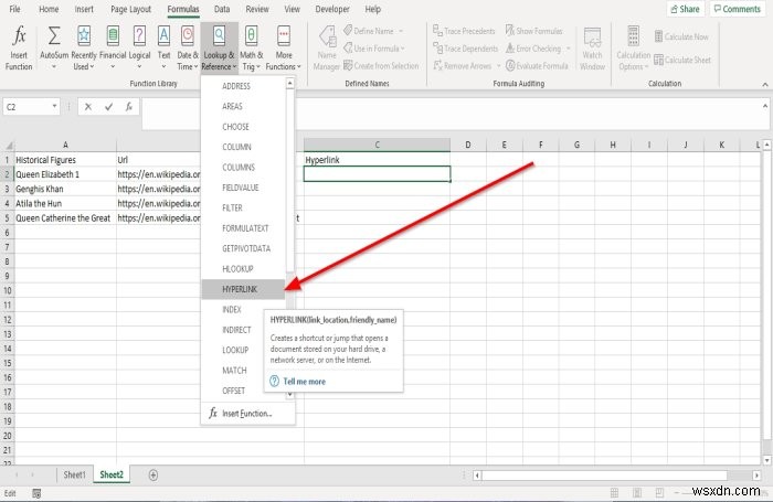 Microsoft ExcelのHYPERLINK関数の使い方｜ハイパーリンクを作成する方法