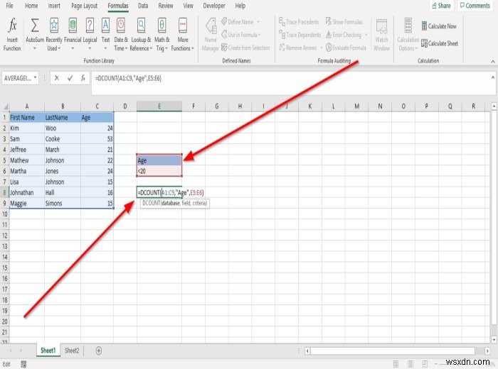 ExcelのDCOUNT関数とDCOUNTA関数の使い方｜条件に合うデータの件数を数える方法
