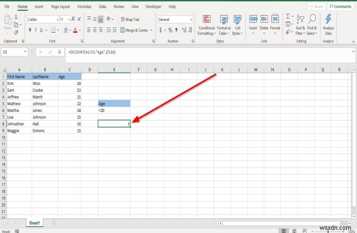 ExcelのDCOUNT関数とDCOUNTA関数の使い方｜条件に合うデータの件数を数える方法