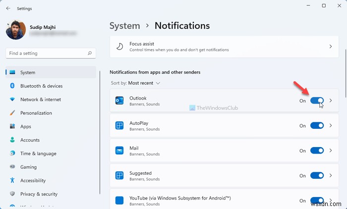 Windows 11/10でMicrosoft Outlookの通知が届かない・表示されないときの対処法7選