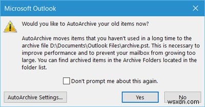 Windows 11/10のMicrosoft Outlookで古いアイテムを自動アーカイブする方法