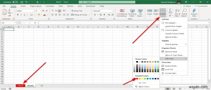 Excelでワークシートタブの色を変更して見やすく整理する方法