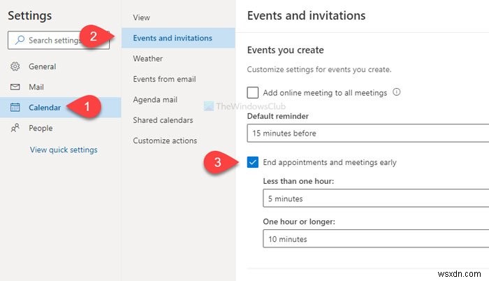 Outlookで予定・会議を自動的に早めに終了させる設定方法(PC版・Outlook.com対応)