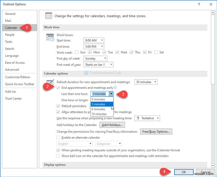 Outlookで予定・会議を自動的に早めに終了させる設定方法(PC版・Outlook.com対応)