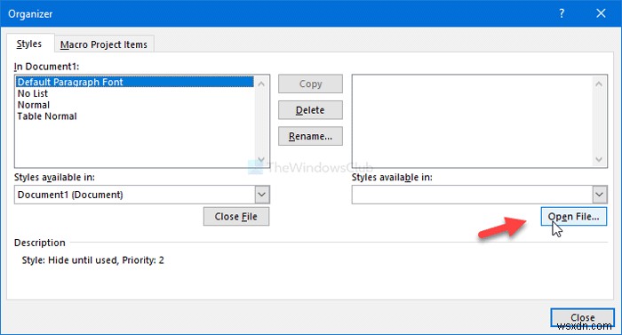 Wordで書式とスタイルを別のドキュメントにインポートする方法
