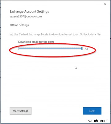 Outlookでサーバーからすべてのメールをダウンロードする方法
