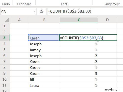 Excelで列の重複値をカウントする方法｜COUNTIF関数の使い方