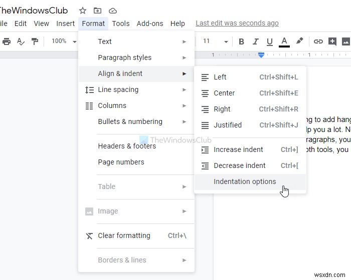 Microsoft WordとGoogleドキュメントでぶら下げインデントを作成する方法