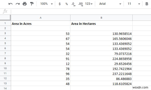 Excelでヘクタールとエーカーを相互変換する方法【数式とフィル機能の使い方】
