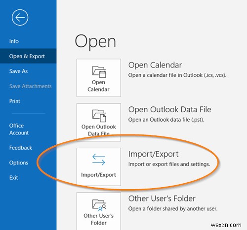 OutlookのメールフォルダをWindows 10のデスクトップにバックアップする方法