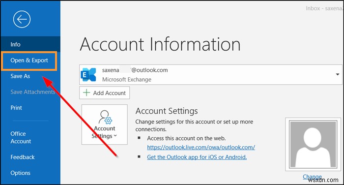 OutlookのメールフォルダをWindows 10のデスクトップにバックアップする方法