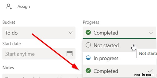 Microsoft Plannerでタスクの進行状況を設定・更新する方法
