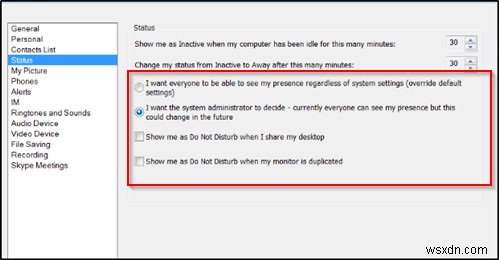 Skype for Businessでプライバシー関係を設定し、連絡先をブロックする方法