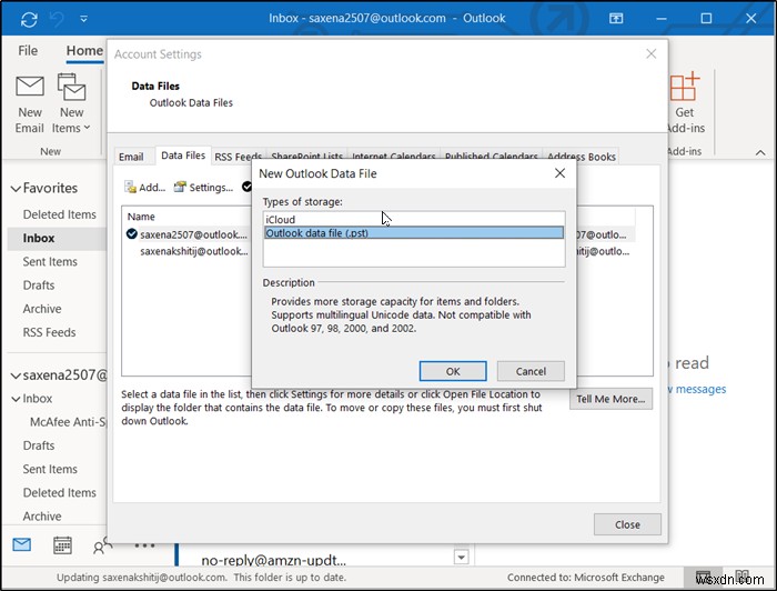 Microsoft Outlookのエラー0x80040600「不明なエラーが発生しました」を修正する方法