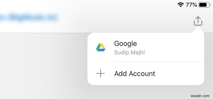 iPadでOutlookメールの添付ファイルをGoogleドライブに保存する方法