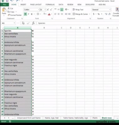 Microsoft Excelスプレッドシートの空白セルを一括削除する方法