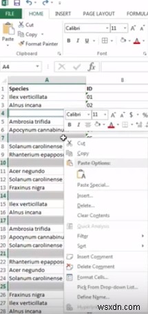 Microsoft Excelスプレッドシートの空白セルを一括削除する方法