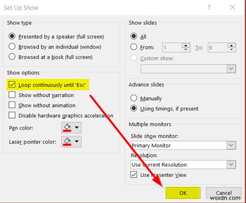 PowerPointスライドショーをループ再生して自動的に実行する設定方法