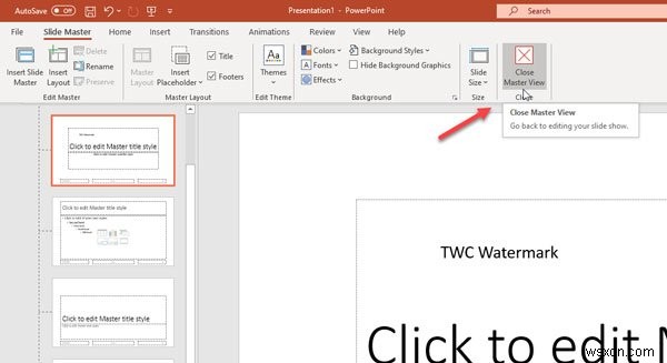 PowerPointスライドにテキストや画像の透かし(ウォーターマーク)を挿入する方法