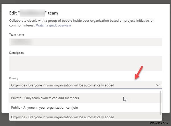 Microsoft Teamsでプライベートチームを作成し、プライバシー設定を変更する方法