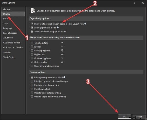 Microsoft Wordで上下の余白（マージン）が表示されないときの対処法