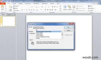Ctrl+Alt+Vを使ってExcelのグラフをPowerPointに美しくコピーする方法