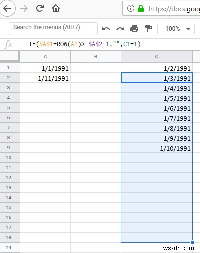 Excelで2つの日付の間のすべての日付を抽出して一覧表示する2つの方法