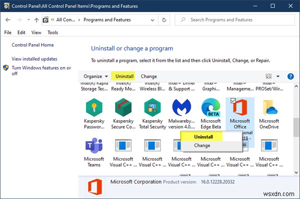 Windows 10でMicrosoft OfficeまたはOffice 365を完全にアンインストールする6つの方法