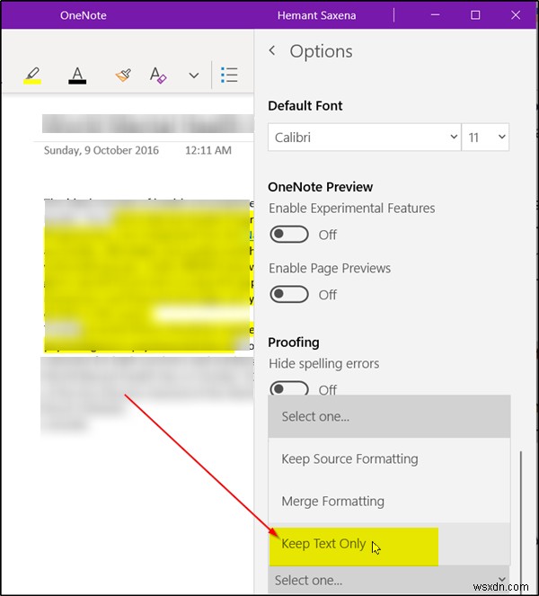【OneNote】書式を消去してプレーンテキストのみ貼り付ける設定方法