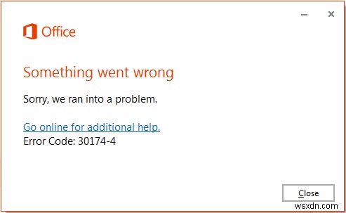 Officeエラーコード30094-4「問題が発生しました」の解決方法