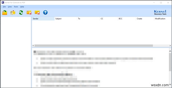 【無料】Kernel for Outlook to PDFを使ってOutlook PSTファイルをPDFに変換する方法