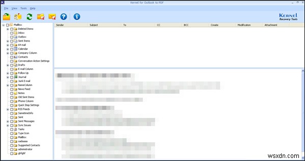 【無料】Kernel for Outlook to PDFを使ってOutlook PSTファイルをPDFに変換する方法