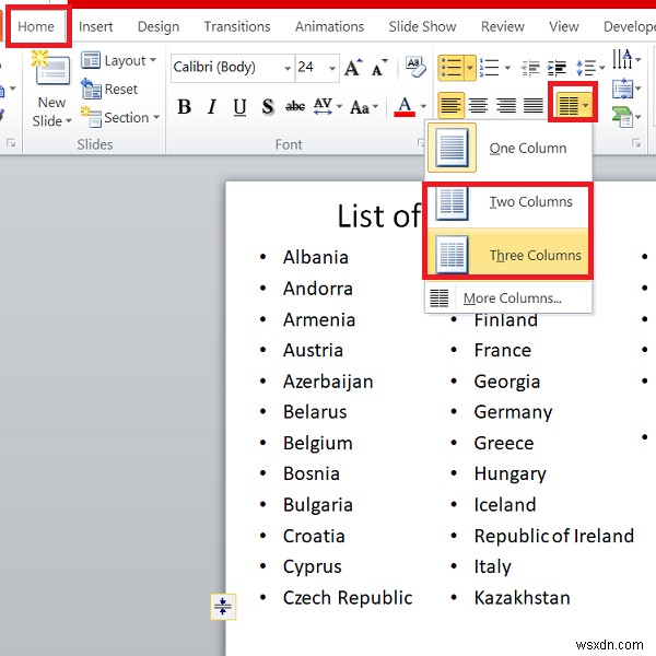 PowerPointで1枚のスライドに長いリストをきれいに収める方法
