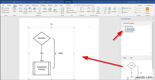 Lucidchartでフローチャートを作成してMicrosoft Wordに挿入する方法