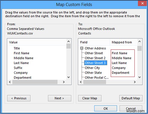 PeopleアプリからMicrosoft Outlookへ連絡先をインポートする方法