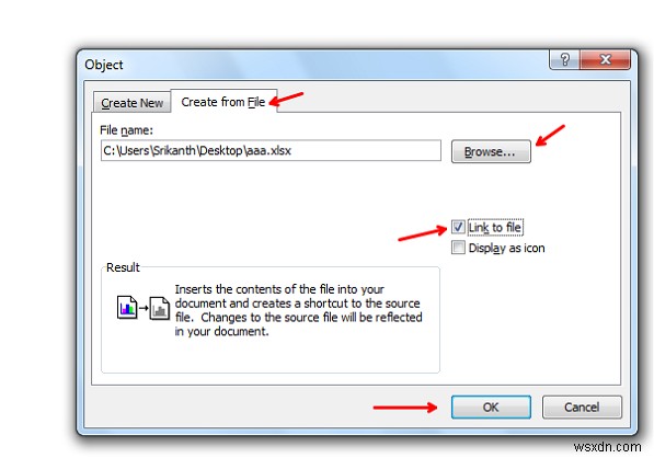 Word文書にExcelスプレッドシートを挿入する3つの方法(リンクで自動更新も可能)