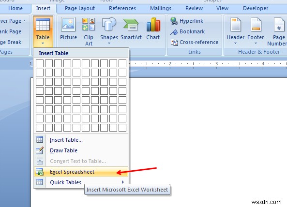 Word文書にExcelスプレッドシートを挿入する3つの方法(リンクで自動更新も可能)