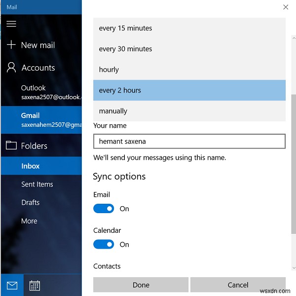 Windows 11/10のメールアプリで同期設定を管理・変更する方法