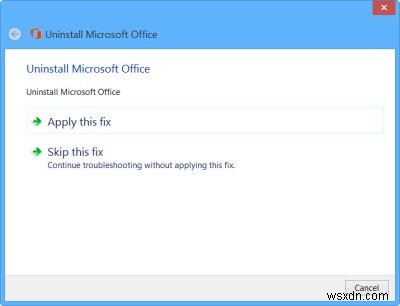 Microsoft OfficeアンインストーラーツールでOffice・Office 365を完全に削除する方法